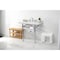Kingston Brass 36 Carrara Marble Console Sink with Stainless Steel Legs, Marble WhitePolished Chrome LMS36M8SQ1ST - alternate 5